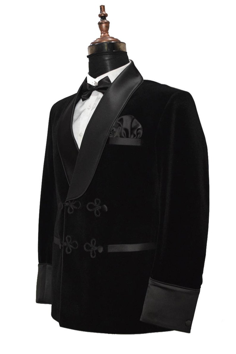 Man Black Smoking Jackets Wedding Designer Dinner Party Wear Etsy UK