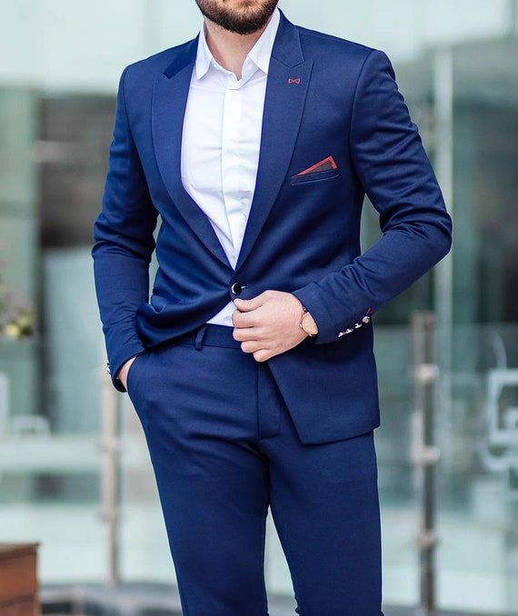 dress shirts that go with blue suits Blue Performance Wedding Suit