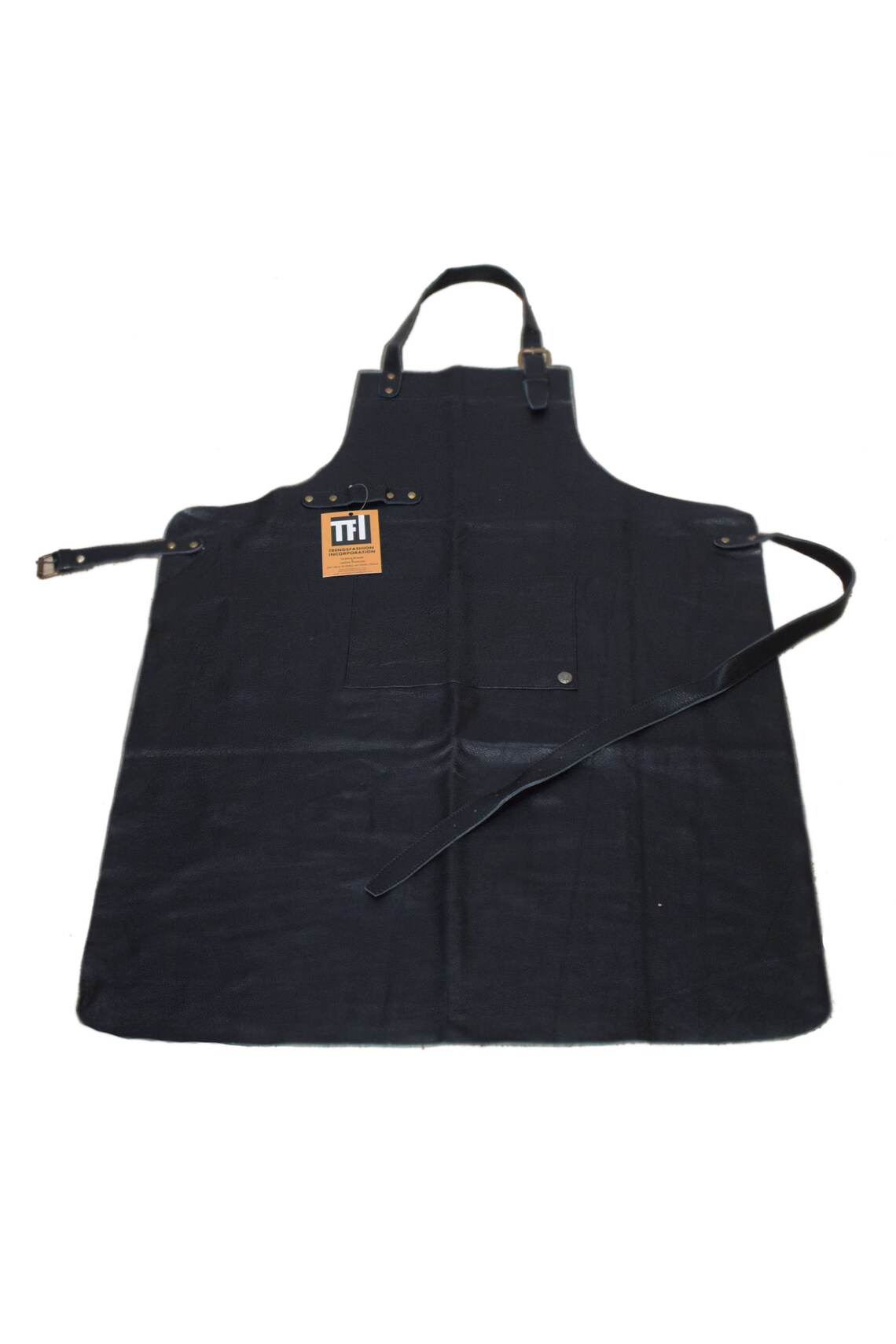 Black Real Leather Apron Butcher Apron cook Apron BBQ Apron Etsy