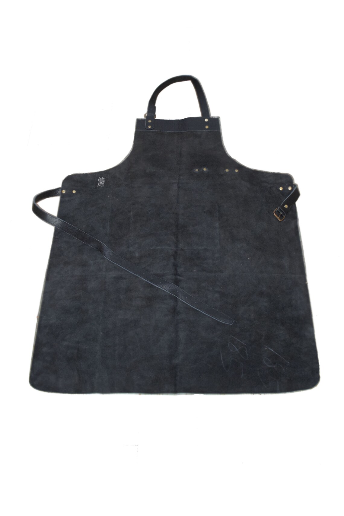 Black Real Leather Apron Butcher Apron cook Apron BBQ Apron Etsy