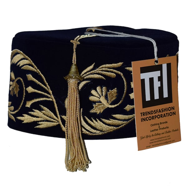 Man Navy Blue Smoking Hats