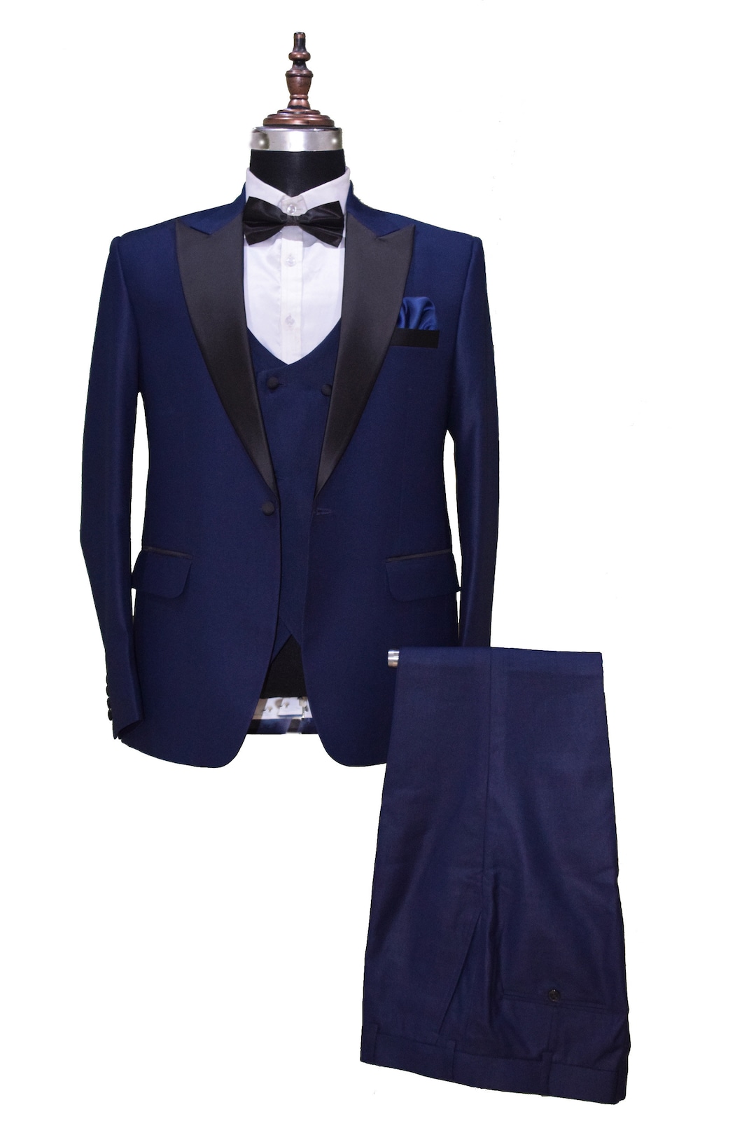 Men Navy Blue 3 Piece Suits Designer Wedding Dinner Party Wear - Etsy