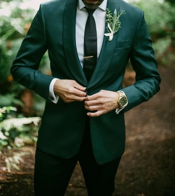 グリーンスーツ 結婚式 ディナーパーティー スーツ 彼への特別な贈り物