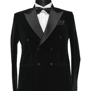 Men Green Blazers Double Breasted Dinner Party Wear Coats Blazer