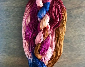 Emily Dickinson 100% Pima DK Cotton Hand Dyed Yarn literary book lovers poet theme indie dyed variegated vegan knitters weavers crocheters