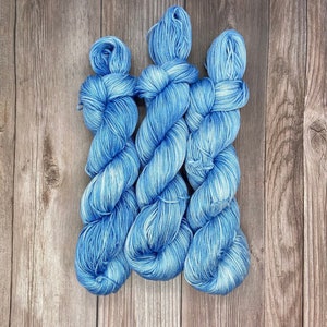 Ultramarine Pima Cotton DK Hand Dyed Yarn Classic theme indie dyed soft blue vegan yarn for knitters weavers crocheters