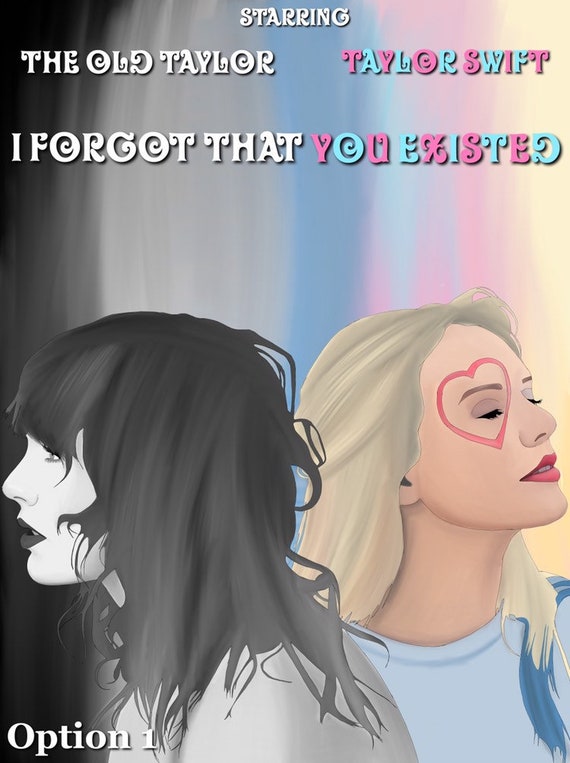 Taylor Swift I Forgot That You Existed Inspired Drawing Print