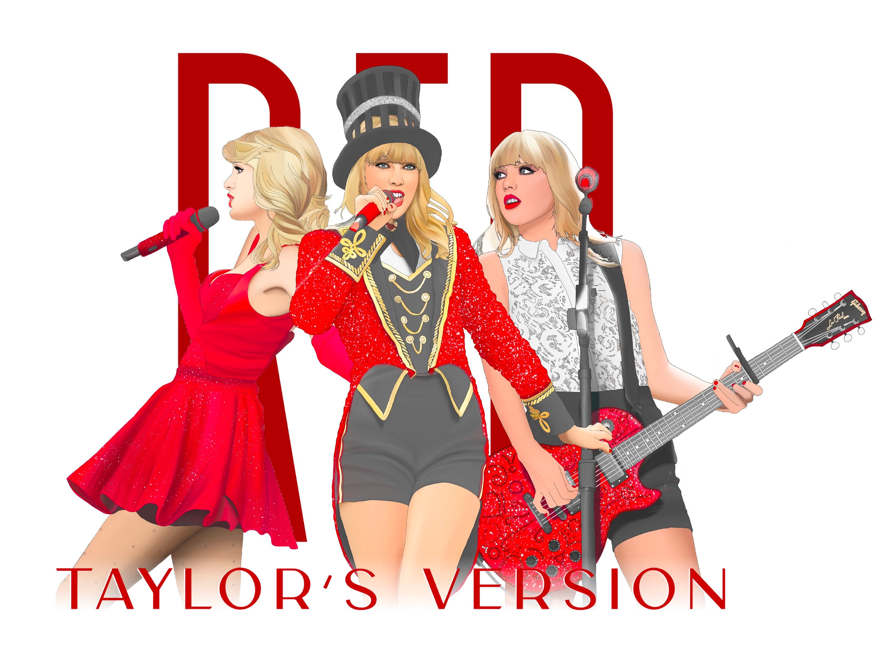 Taylor Swift Red Taylors Version Glossy Print | Etsy