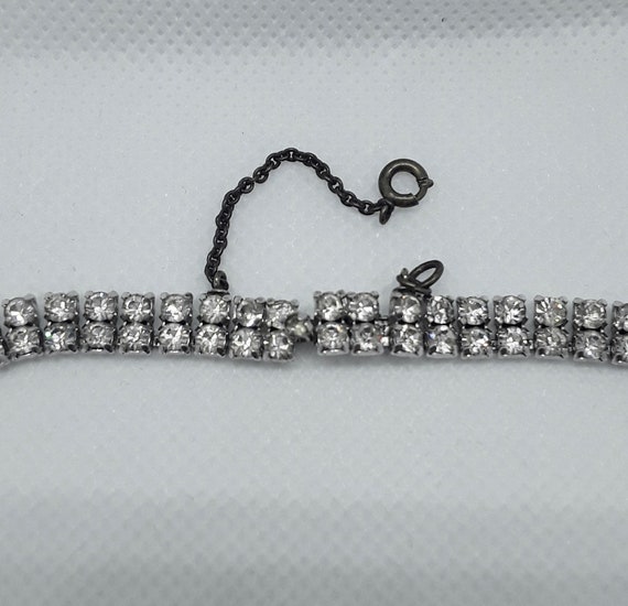 Double Strand Vintage Rhinestone Necklace with As… - image 5