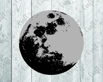 Full Moon SVG - Full Moon Clipart - Full Moon cut file - Moon SVG - Space svg - space clipart - outer space svg