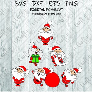 Santa Bundle SVG - Christmas SVG - Christmas Cut File - Santa Clipart - Santa Cut File - Christmas Clipart - Christmas Bundle Cut File