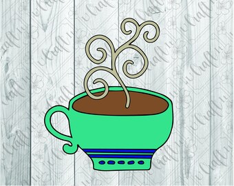 Coffee Cup svg - Coffee svg - Tea Cup svg - Hot Chocolate svg - Cup svg - Coffee Cup clipart - Tea Cup clipart - Cup clipart - Cup cut file