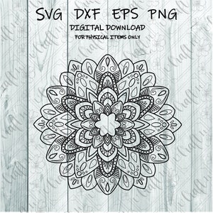 Mandala vector - Mandala clipart - Mandala cut file - Mandala flower - Mandala outline - Flower clipart - Flower cut file
