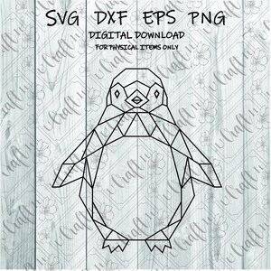 Vector de pingüino geométrico - Animal geométrico - Archivo de corte geométrico - Imágenes prediseñadas geométricas - Pingüino svg