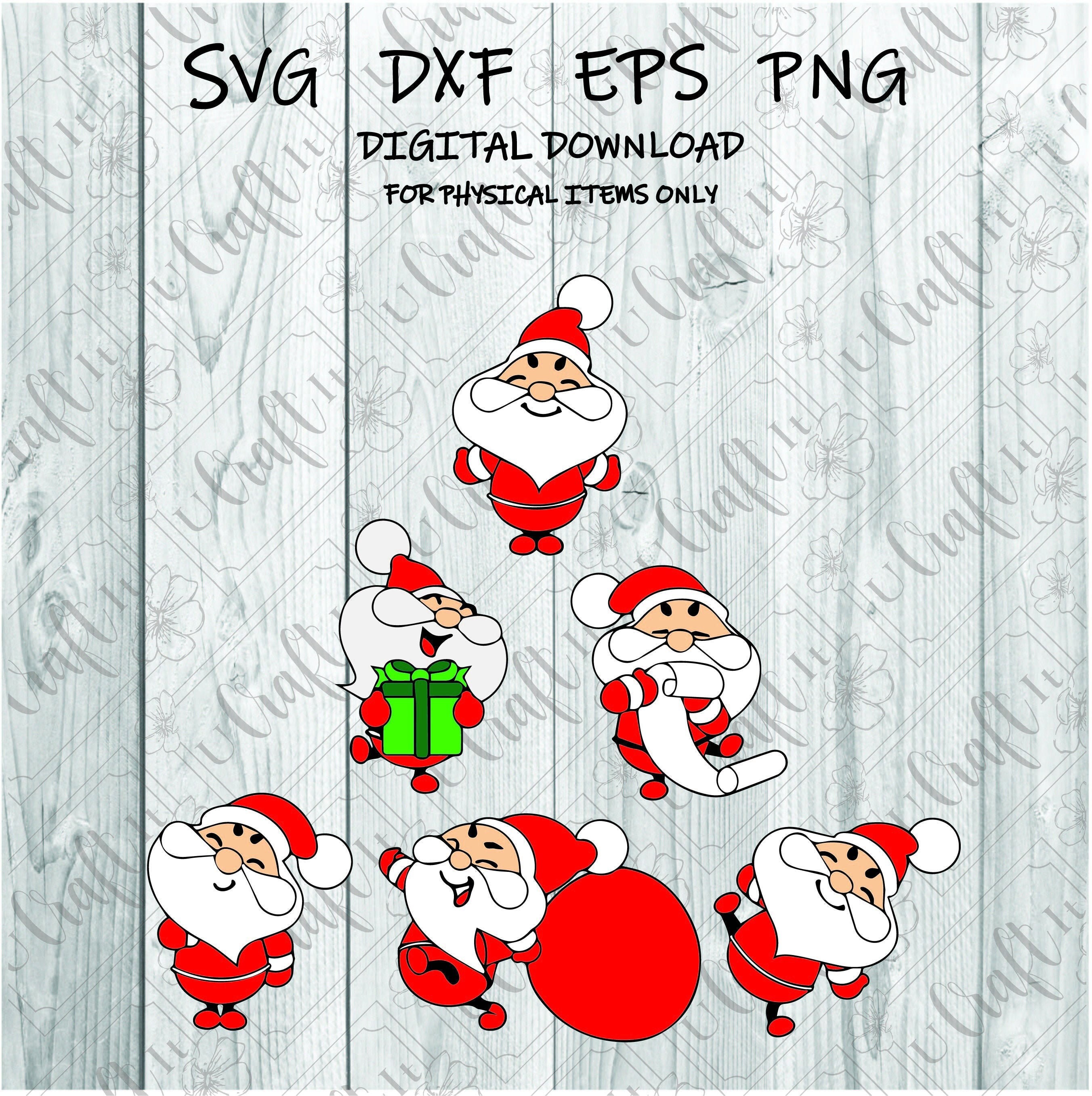 Santa Bundle SVG - Christmas SVG - Christmas Cut File - Santa Clipart ...