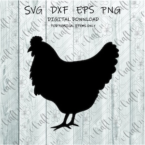 Frango svg - Clipart de frango - Arquivo de corte de frango - Contorno de frango - Primavera svg - Clipart de primavera - Silhueta de frango - Casa de fazenda svg