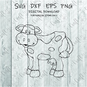 Cow doodle svg - Cow svg - Cow clipart - Cow cut file - Farm svg - Farm clipart - Baby cow svg - Baby cow clipart