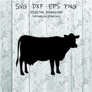 Cow svg - Cow clipart - Cow cut file - Silhouette vache - Contour vache - Farmhouse svg - Animal de ferme - Vache laitière - Bovins