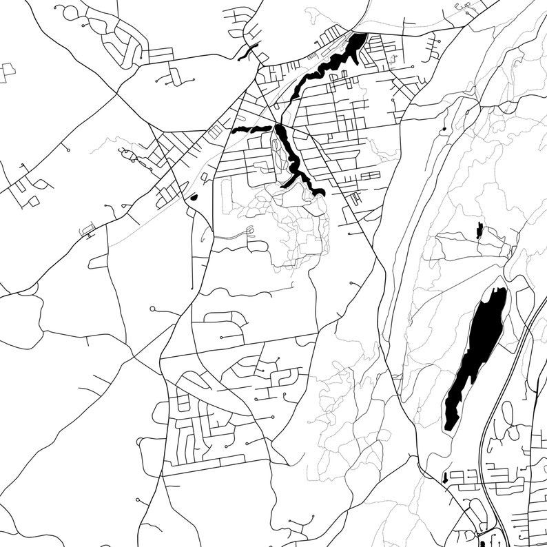 Holyoke Map Poster Holyoke Map Print Wall Art Ma City Map Etsy