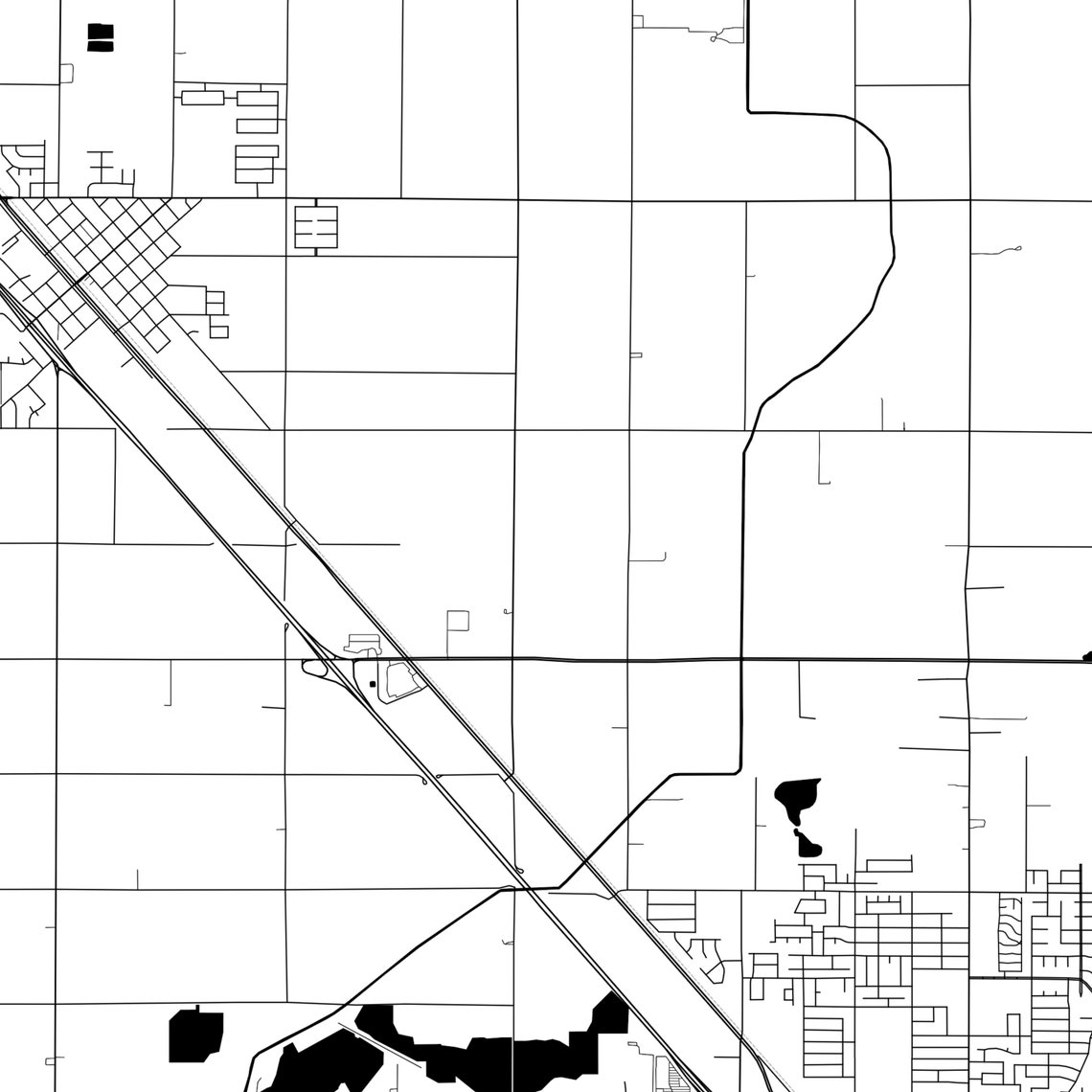 Selma Map Poster Selma Map Print Wall Art Ca City Map Etsy