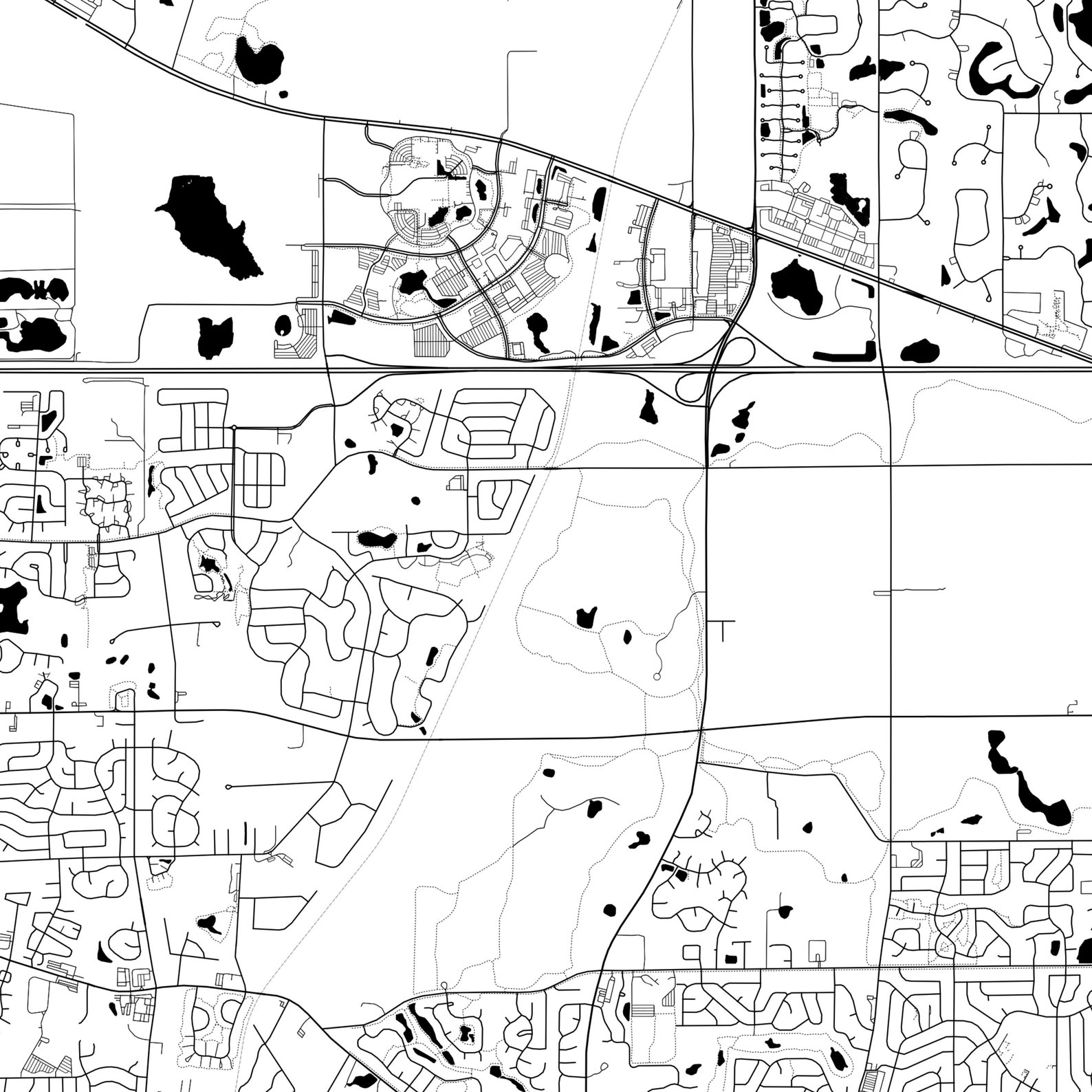Streamwood Map Poster Streamwood Map Print Wall Art Il City  Etsy