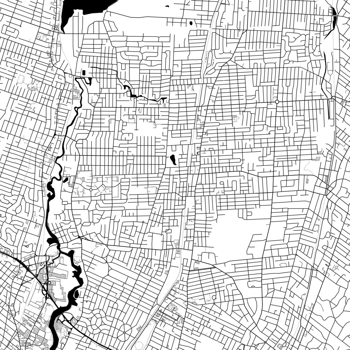 Englewood Map Poster Englewood Map Print Wall Art Nj City Etsy