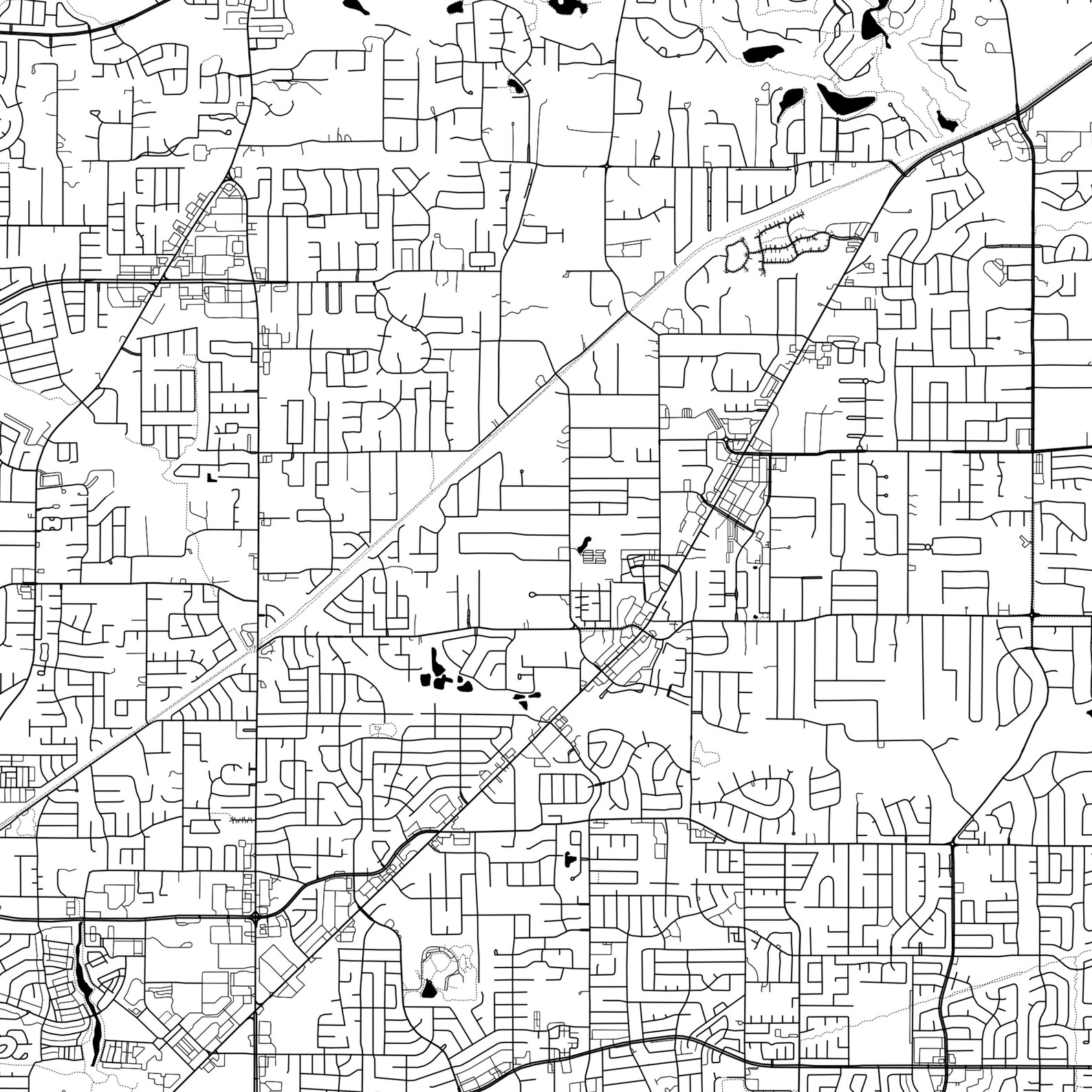 Bedford Map Poster Bedford Map Print Wall Art Tx City Map Etsy