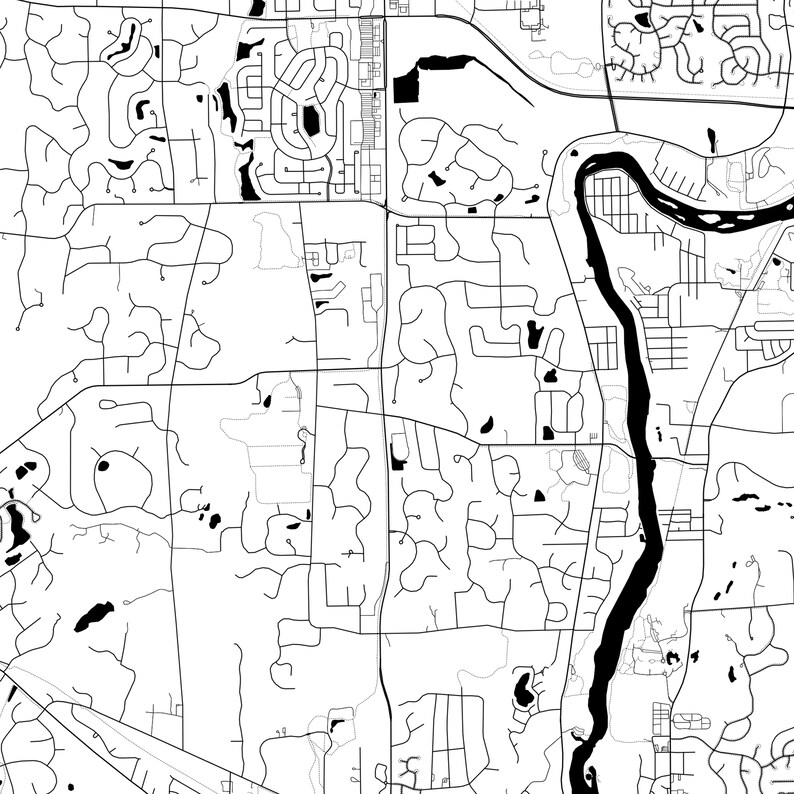 Saint Charles Map Poster Saint Charles Map Print Wall Art Il Etsy