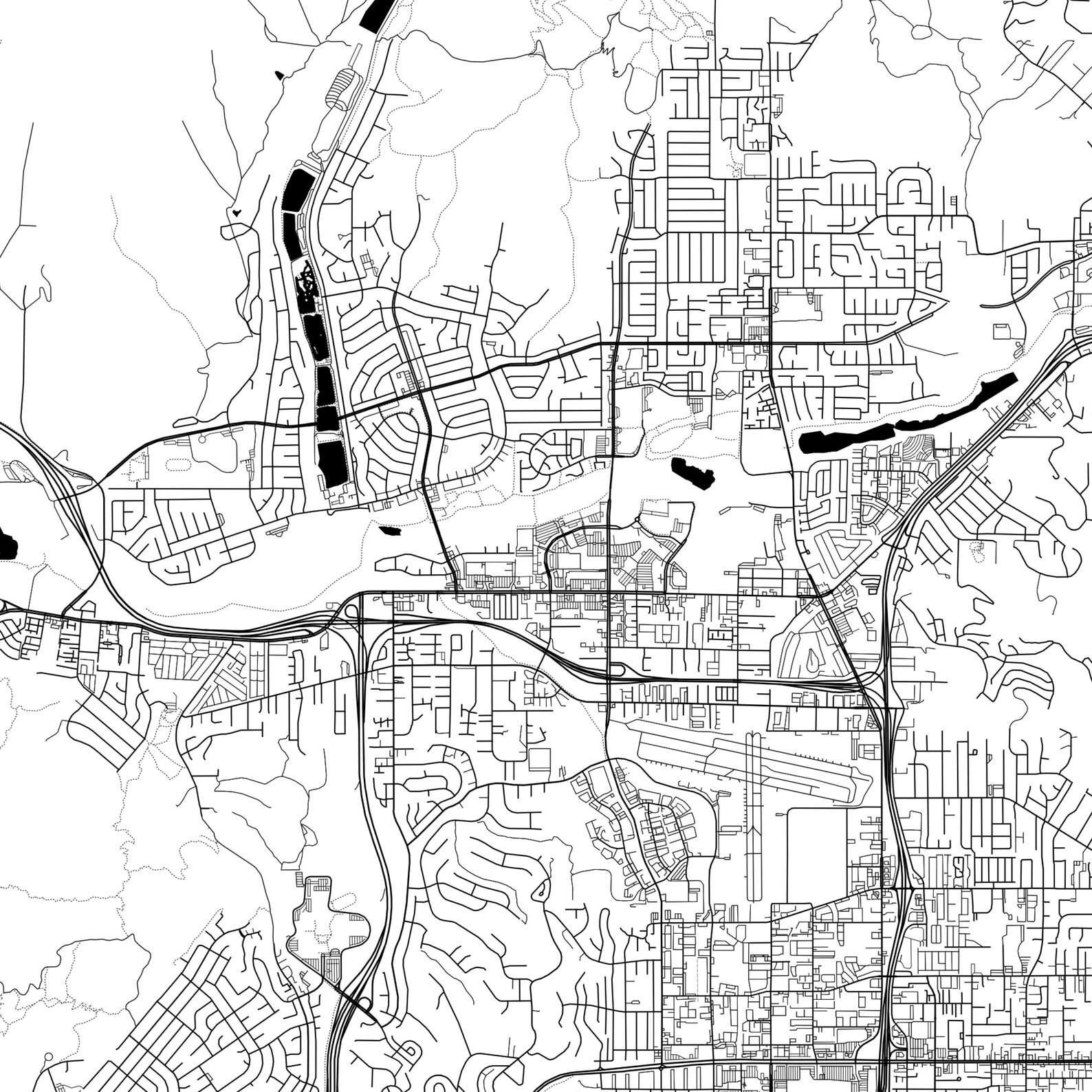 El Cajon Map Poster El Cajon Map Print Wall Art Ca City Etsy