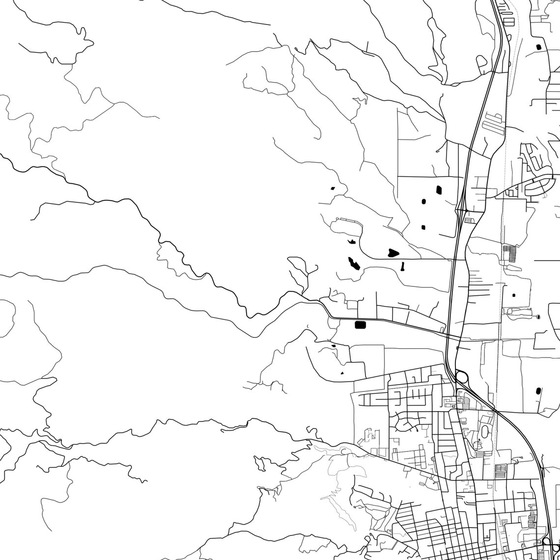 Ukiah Map Poster Ukiah Map Print Wall Art Ca City Map Etsy