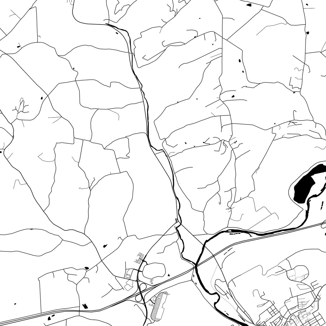 Bloomsburg Map Poster Bloomsburg Map Print Wall Art Pa City Etsy