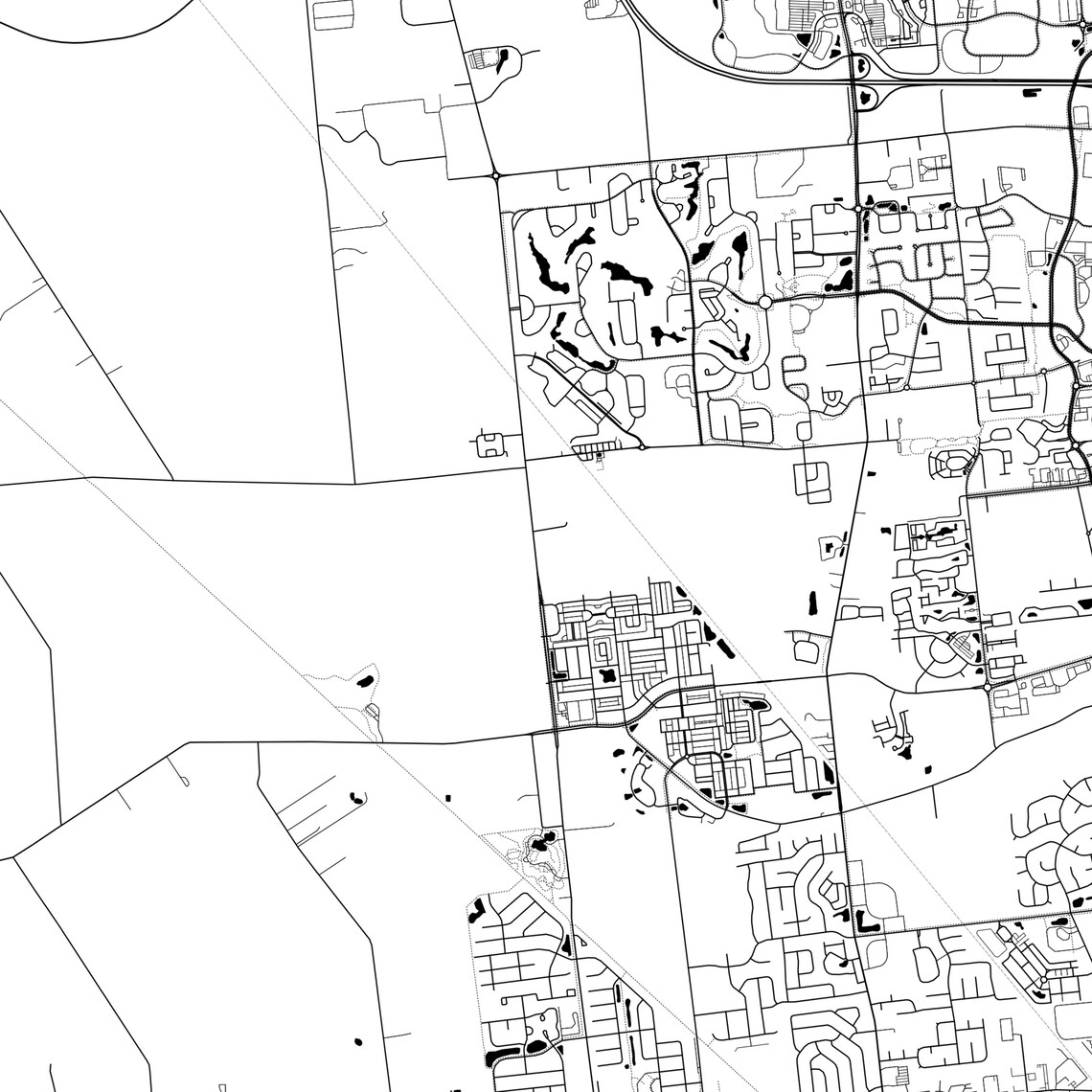 Hilliard Map Poster Hilliard Map Print Wall Art Oh City Etsy