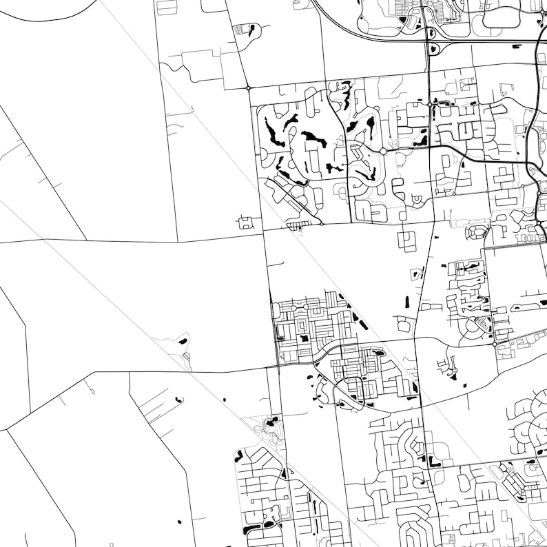 Hilliard Map Poster Hilliard Map Print Wall Art Oh City Etsy