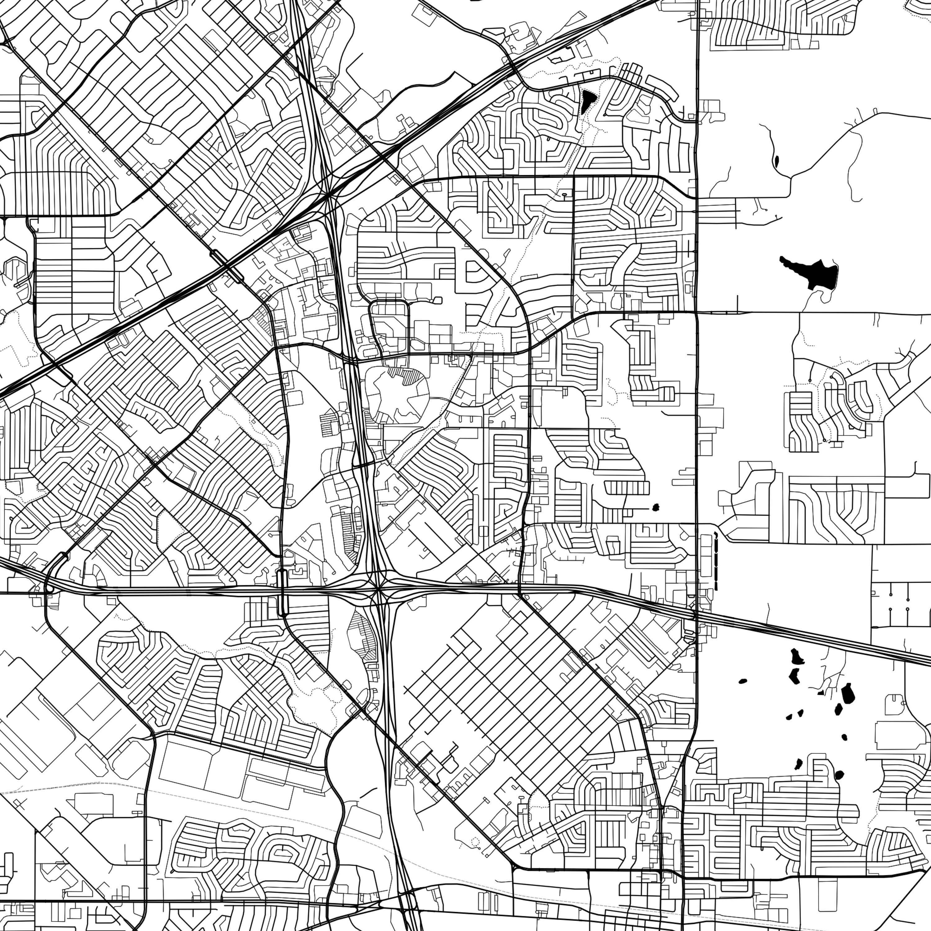 Mesquite Map Poster Mesquite Map Print Wall Art Tx City  Etsy