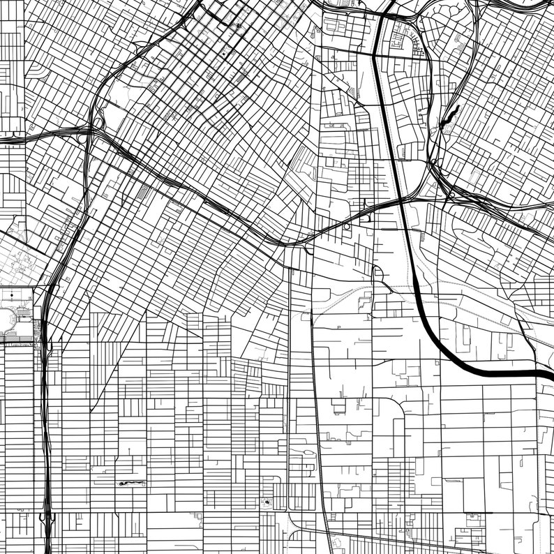 Huntington Park Map Poster Huntington Park Map Print Wall  Etsy