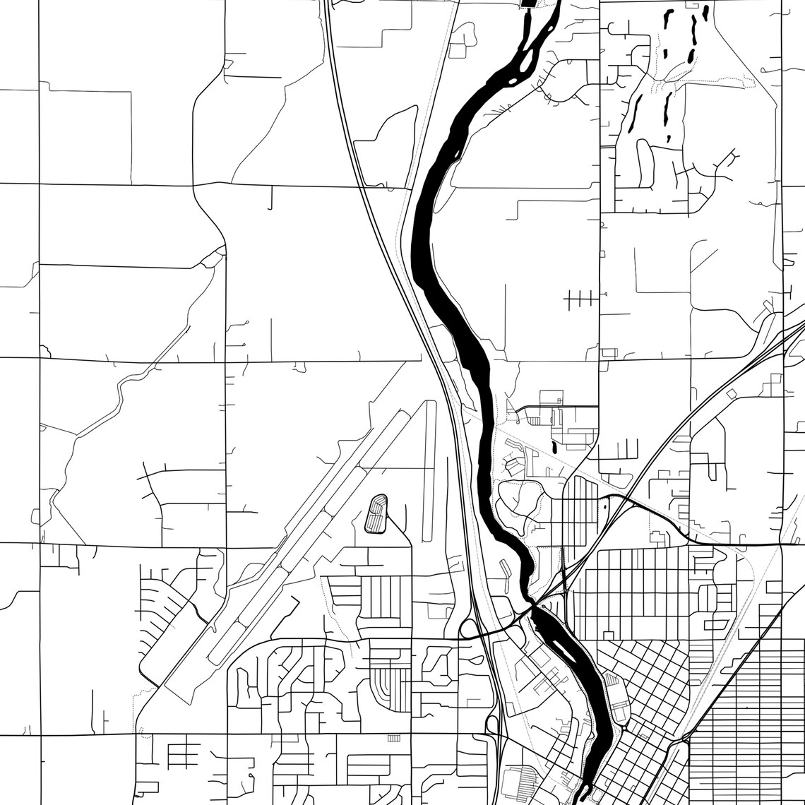 Idaho Falls Map Poster Idaho Falls Map Print Wall Art Id Etsy