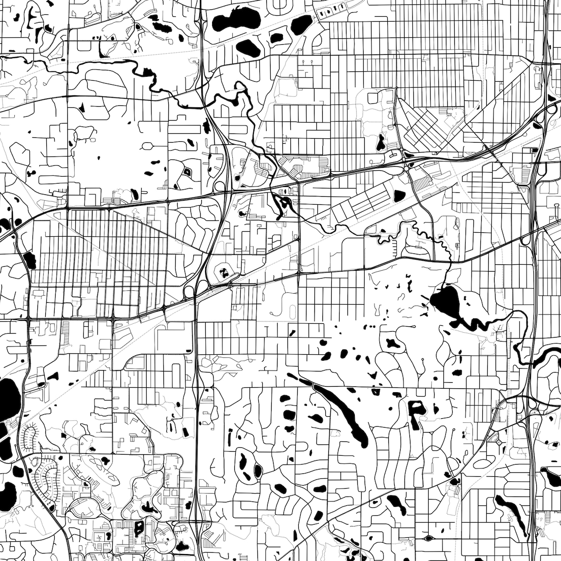 Edina Map Poster Edina Map Print Wall Art Mn City Map Etsy