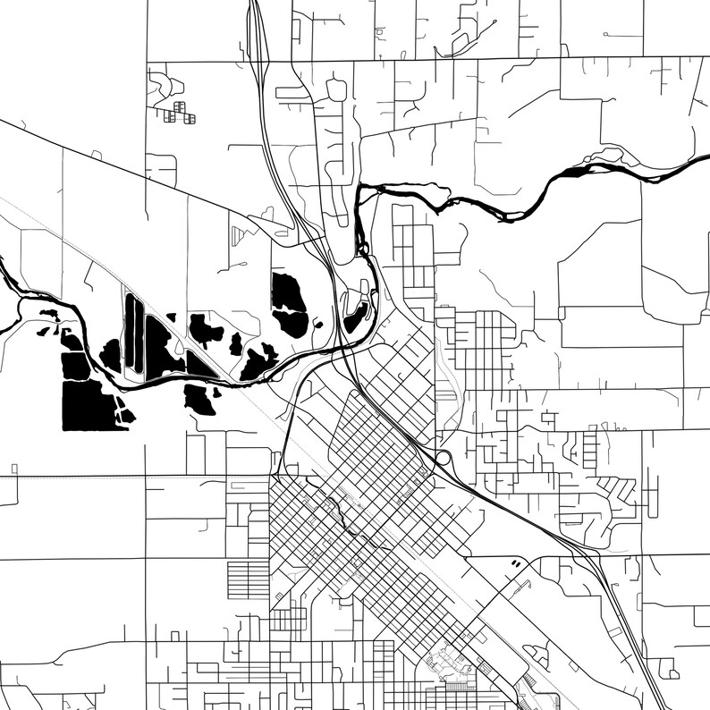 Caldwell Map Poster Caldwell Map Print Wall Art Id City  Etsy