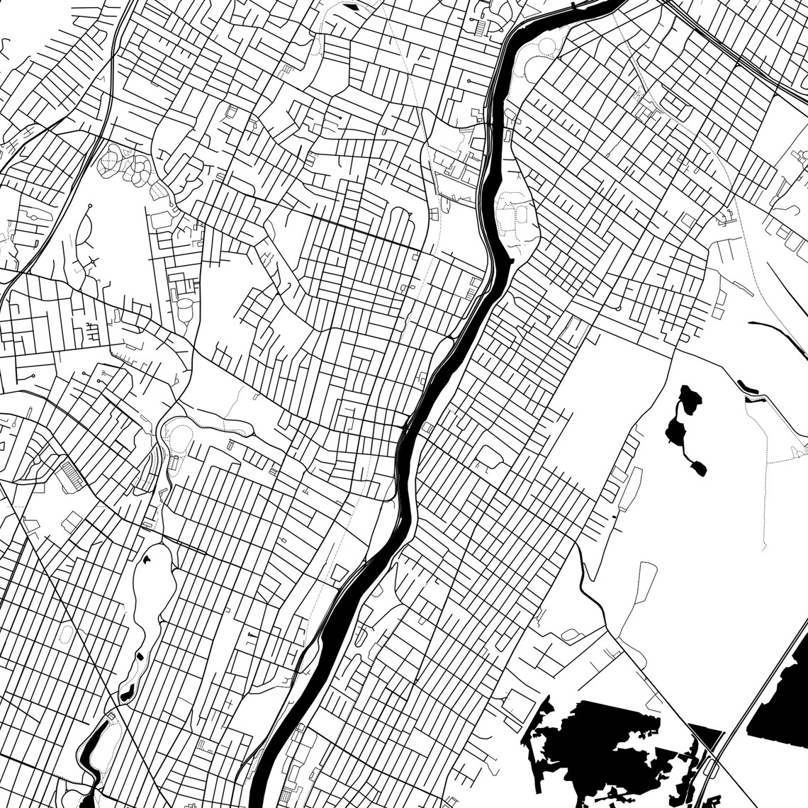 Kearny Map Poster Kearny Map Print Wall Art Nj City Map Etsy