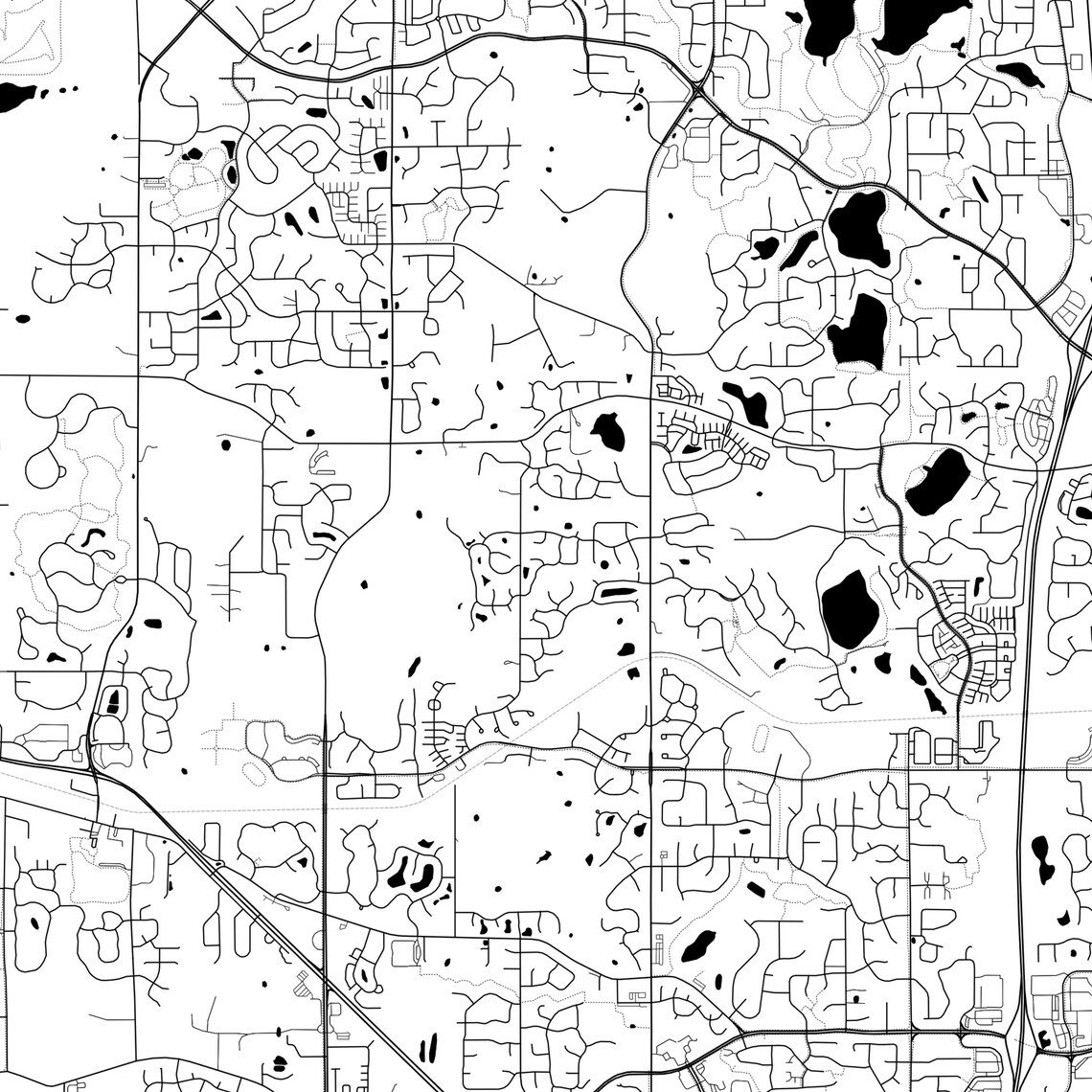 Plymouth Map Poster Plymouth Map Print Wall Art Mn City Etsy
