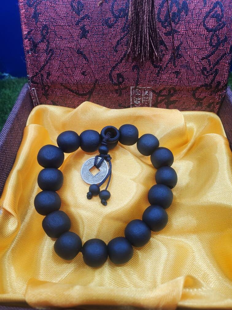 Black Wood Buddhist Beads Bracelet Buddhist Bracelet Mala | Etsy