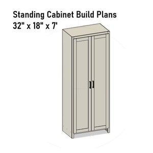 Standing Cabinet Build Plans - 32" x 18" x 7'