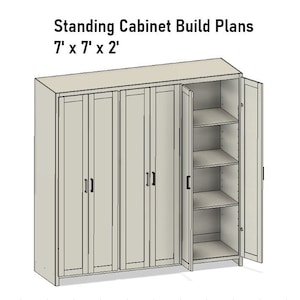 Standing Cabinet Build Plans - 7' x 7' x 2'