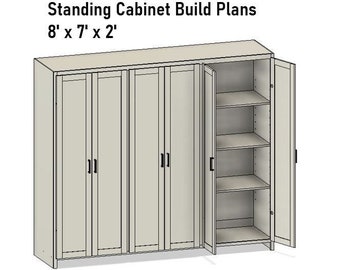Standing Cabinet Build Plans - 8&#39; x 7&#39; x 2&#39;