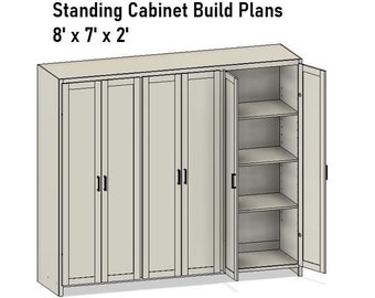 Standing Cabinet Build Plans - 8' x 7' x 2'