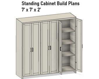 Standing Cabinet Build Plans - 7&#39; x 7&#39; x 2&#39;