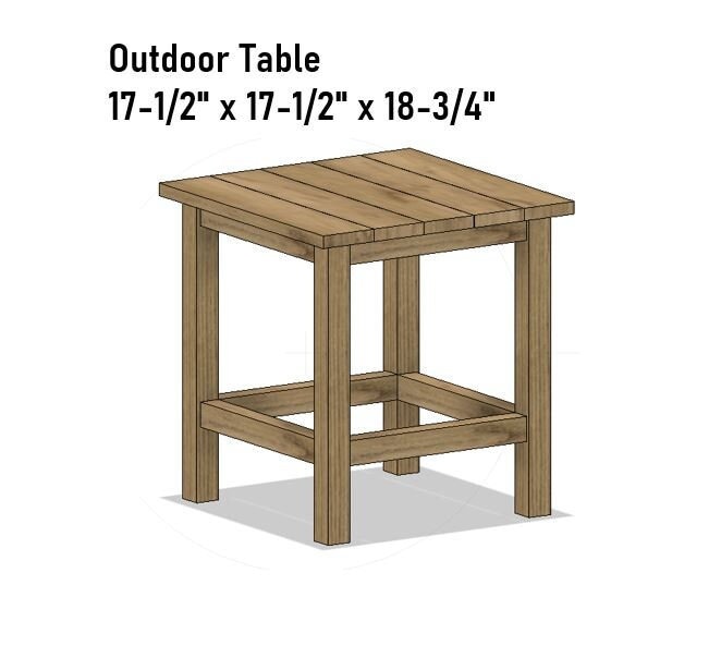 Outdoor Table Build Plans Etsy