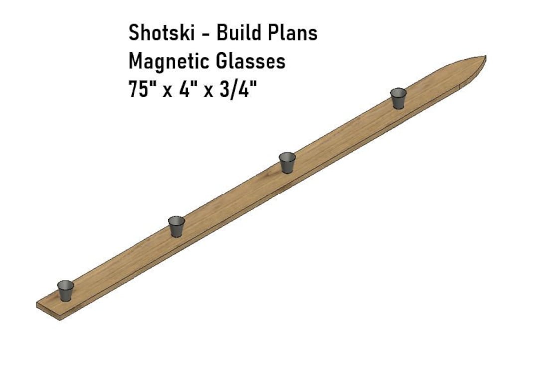 Shotski Build Plans Shot Glasses Etsy