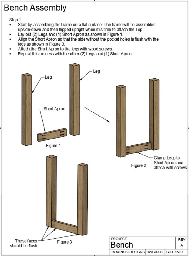 Work Bench Build Plans - 8' X 3' X 2' - Etsy