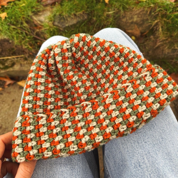 Autumn Cabin Crochet Beanie Pattern, Easy Winter Hat (PDF Download)